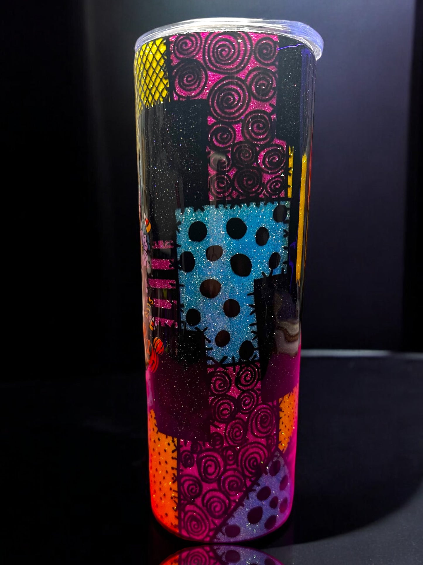 Jack Skellington and Sally Glitter Tumbler 20oz