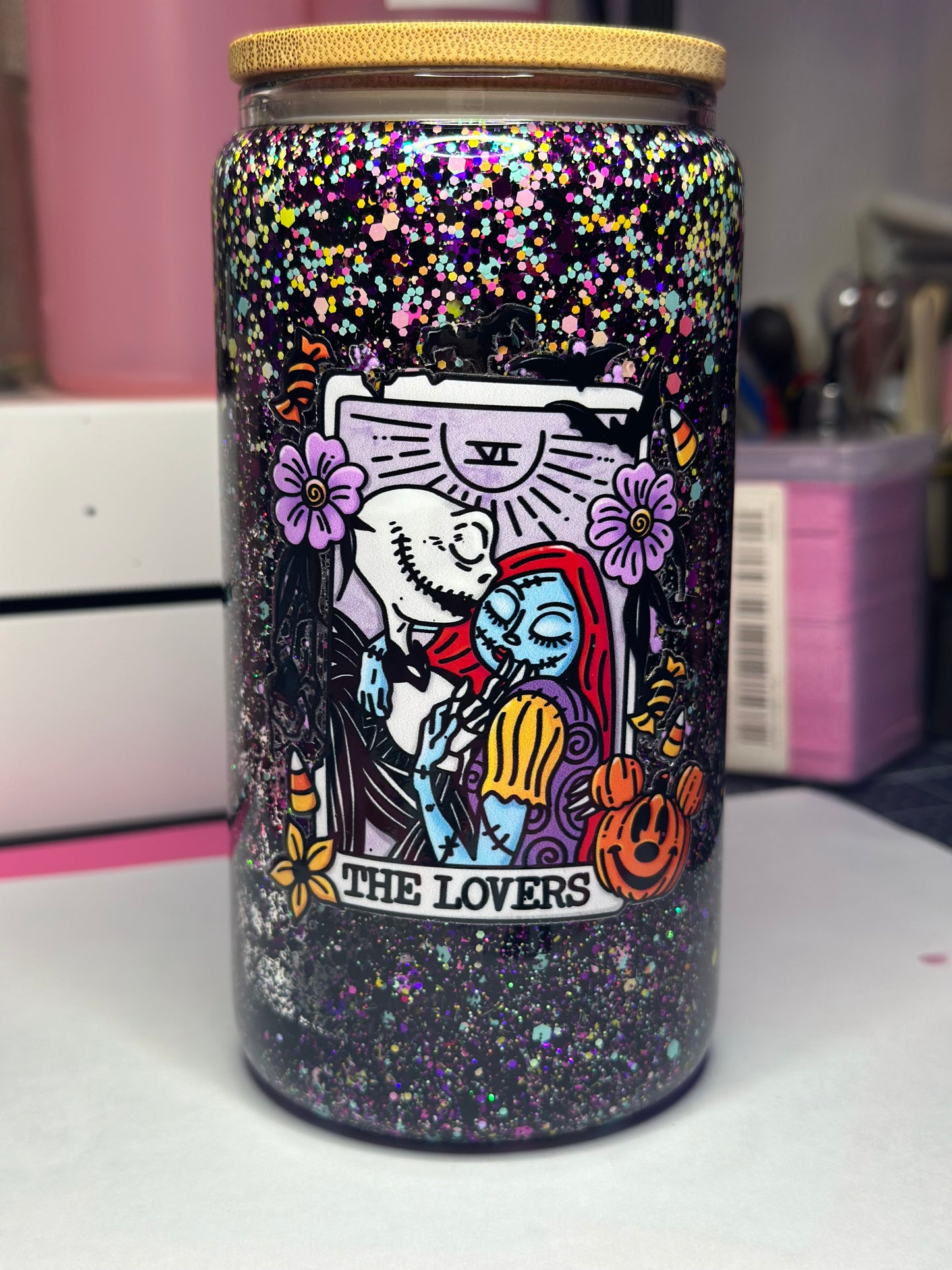 Jack Skellington and Sally Snow Globe Tumbler