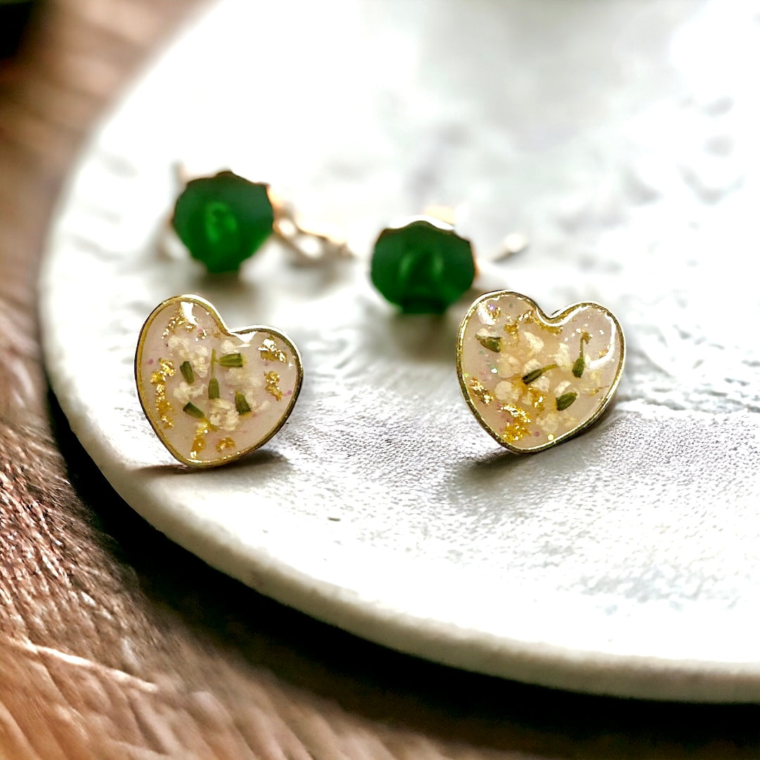 24k Gold Plated Heart Stud