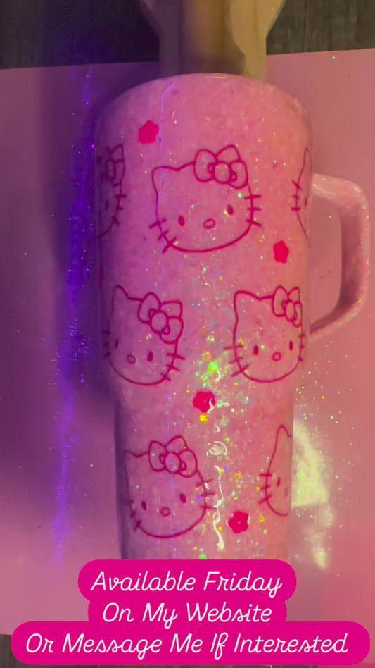 Hello Kitty Glitter Tumbler 20oz